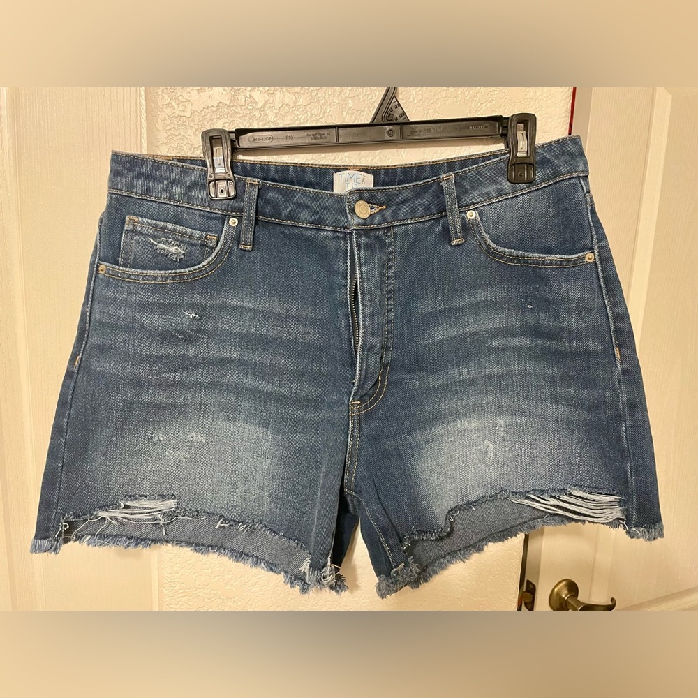Time and Tru Distressed Denim Shorts